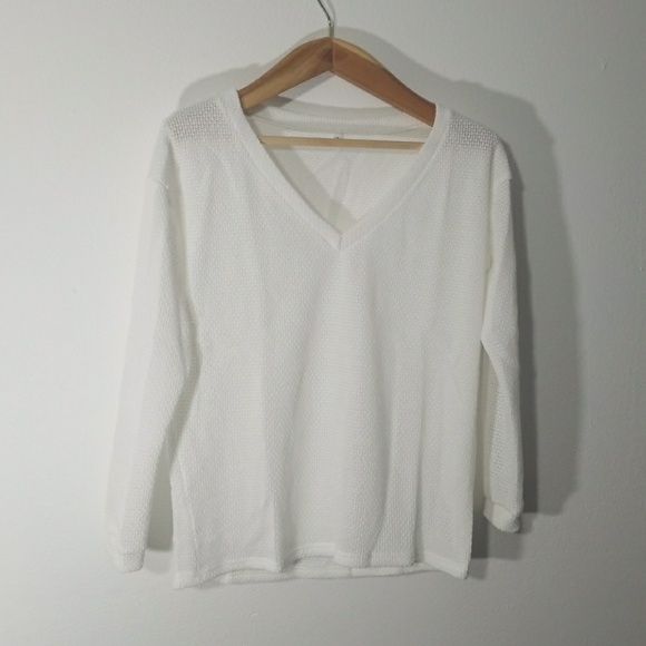 Loose V-Neck Sweater - Picture 2 of 6